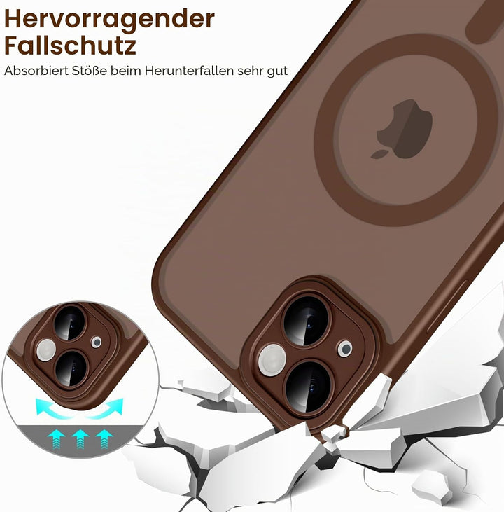 Pnakqil Magnetische Handyband mit Band für iPhone 14 Hülle -Necklace HandyHülle Durchscheinende mit