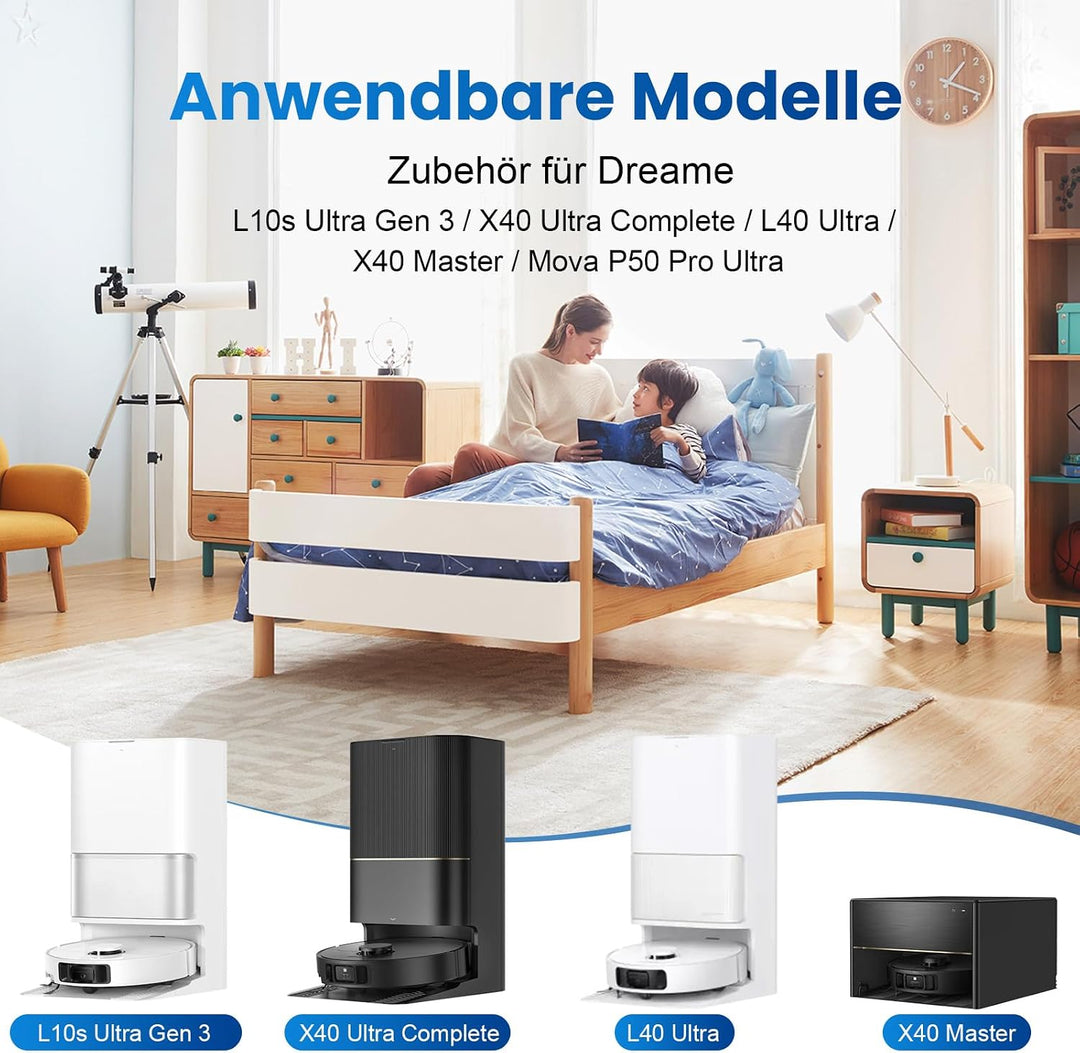 Zubehör für Dreame L10s Ultra Gen 3/X40/L40/P50 Pro Ultra/X40 Master, 23er | mit 1 TriCut-Bürste 6 W