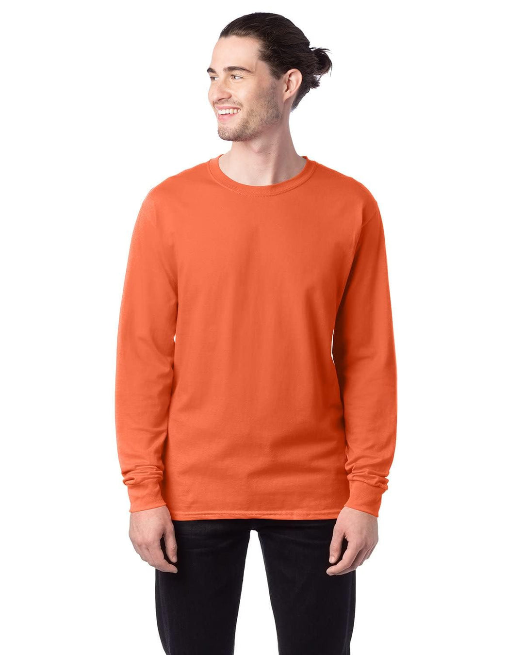 Hanes Herren L/S ComfortSoft Tee 4er Pack ComfortSoft Langarm-Shirt (4er Pack) L Texas-orange, L Tex