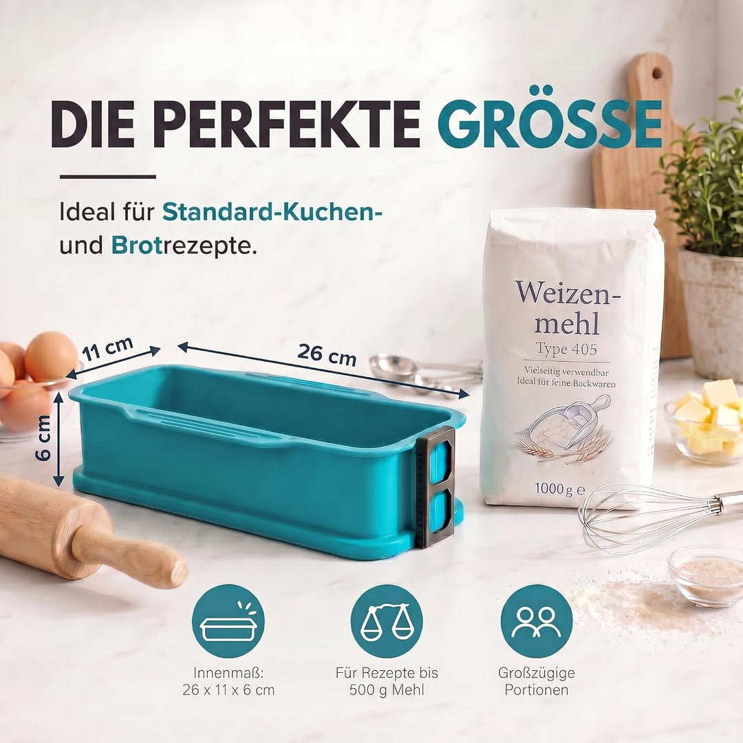 GOODS+GADGETS Silikon Springform Antihaftbeschichtete Kuchen Backform (Kastenform), Kastenform