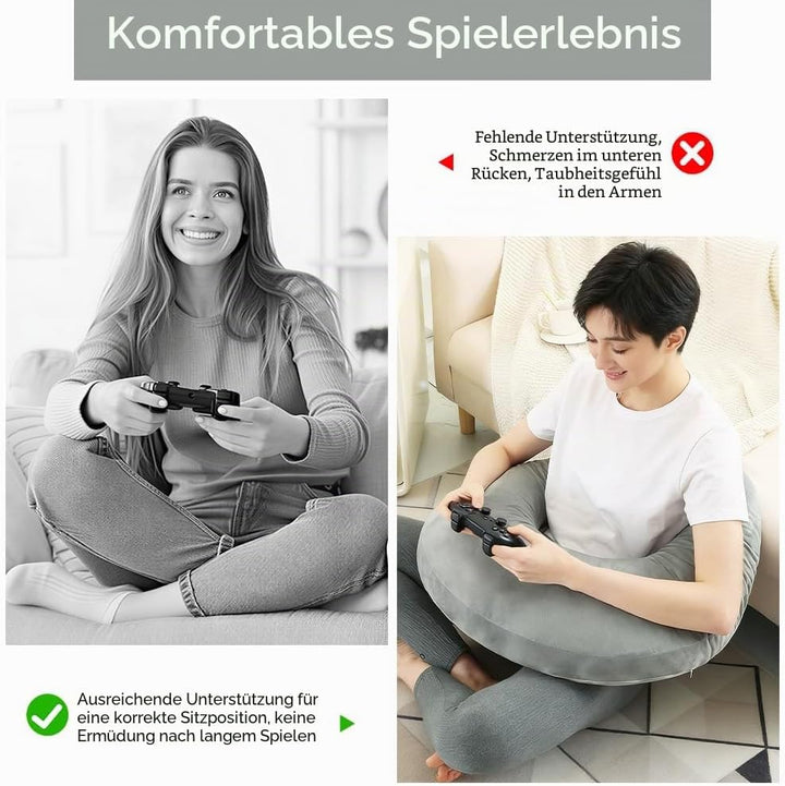 Ergonomisches Crealis-Kissen, Schosskissen Lesekissen,Ergonomisches Gaming Armkissen, Häkelkissen St