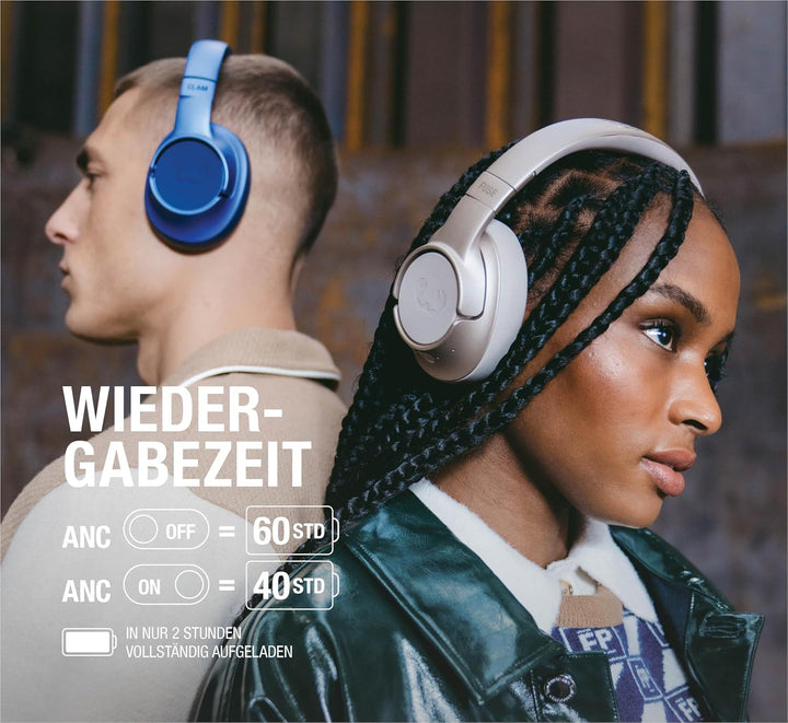 Fresh 'n Rebel Clam Fuse Bluetooth kopfhörer Over Ear mit Hybrid Active Noise Cancelling, mit ENC-Mi