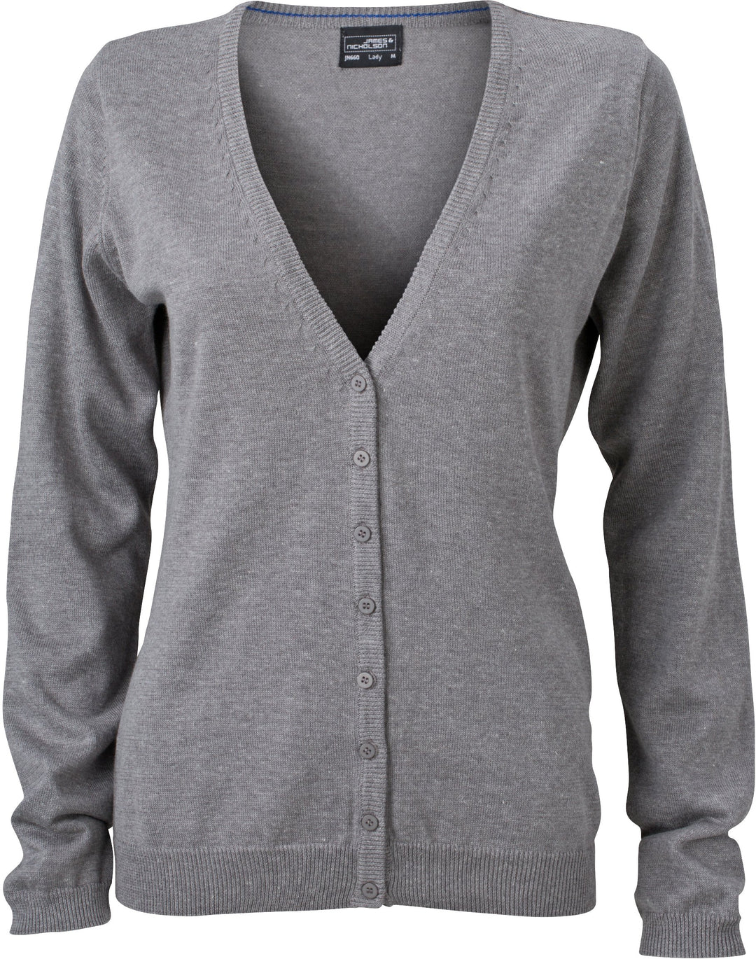 JN660 Damencardigan Strickjacke Damen Cardigan V-Neck M,Grey Heather