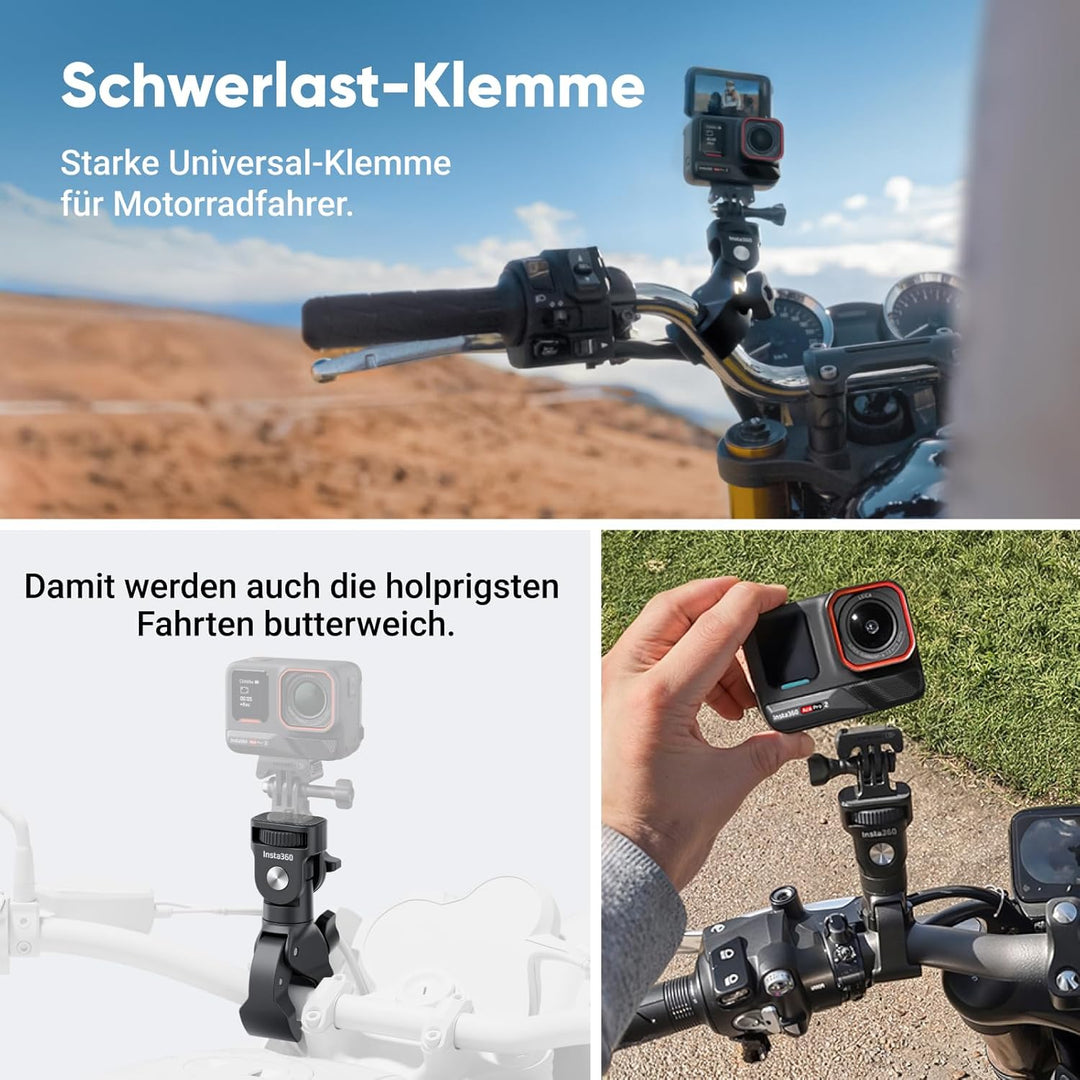 Insta360 Ace Pro 2 Motorrad-Bundle 8K wasserdichte Actionkamera mit Leica entwickelt, 1/1,3" Sensor,