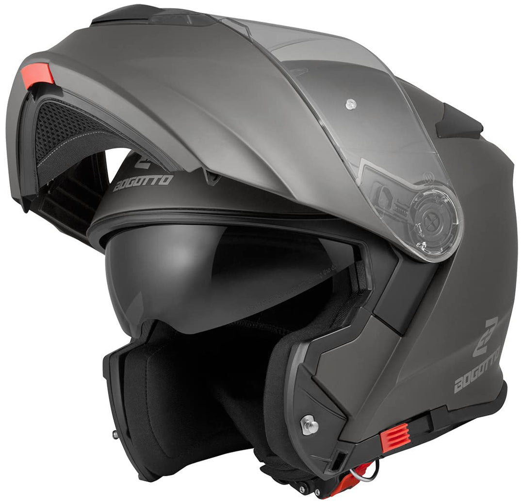 Bogotto V271 Motorrad Klapphelm XS anthrazit matt, XS anthrazit matt