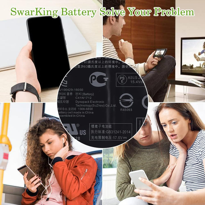 SwarKing Ersatz Akku Kompatibel mit C41N1712 Asus ROG Zephyrus GX501 GX501V GX501VS-GZ036T GX501GI-E