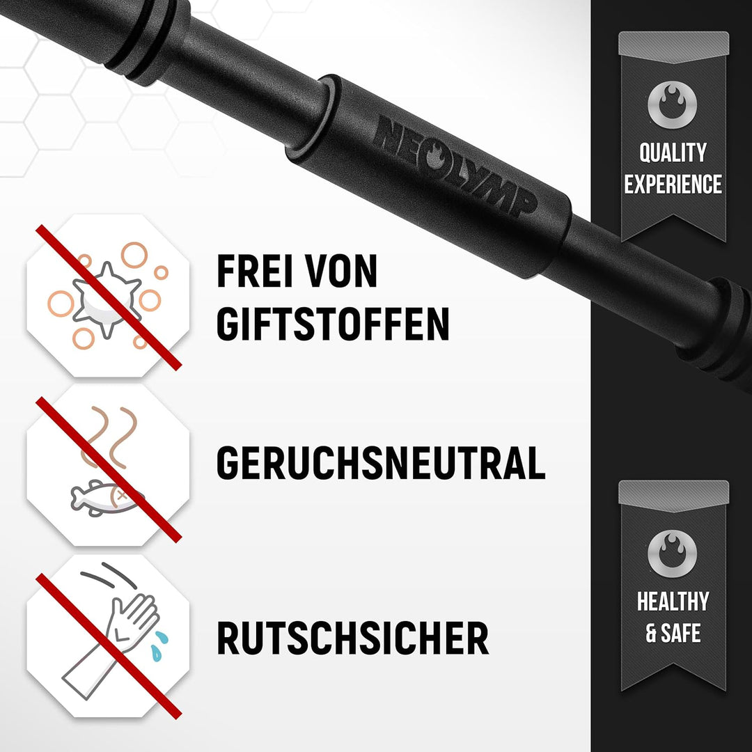 NEOLYMP Türreck Klimmzugstange ohne Schrauben mit Pull Up Bar E-Book - Verstellbare Klimmzugstange v