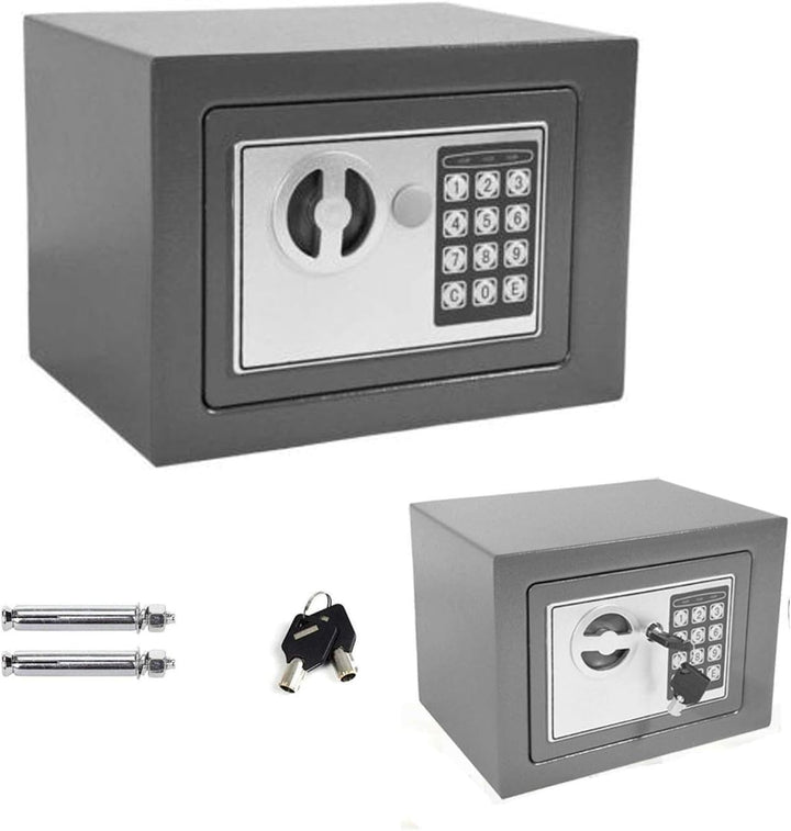 Tresor Wandtresor Möbeltresor mit Elektronikschloss Zahlenschloss und Schlüssel Mini Tresor mit Code