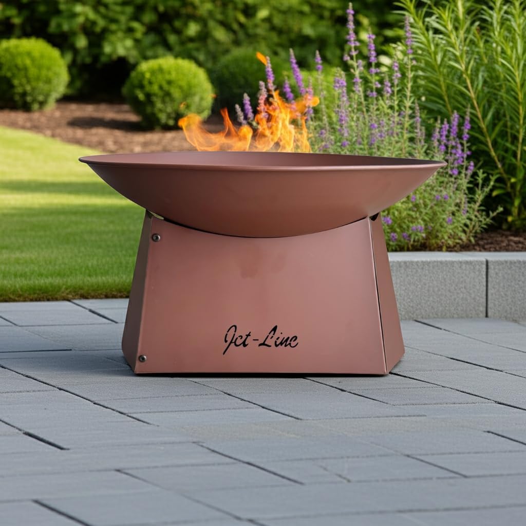 Jet-Line Feuerstelle Pueblo Feuerschale Rost Firebowl Rostbraun, Ø 57 cm x 33 cm hoch Feuerkorb Feue