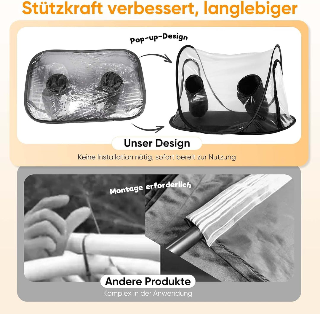 Pilze Züchten Growzelt, Tragbares Mushroom Grow Kit,Pilzzucht Zelt mit Reissverschluss &amp; Armloch,Gro