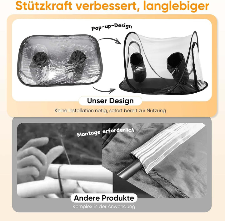 Pilze Züchten Growzelt, Tragbares Mushroom Grow Kit,Pilzzucht Zelt mit Reissverschluss &amp; Armloch,Gro