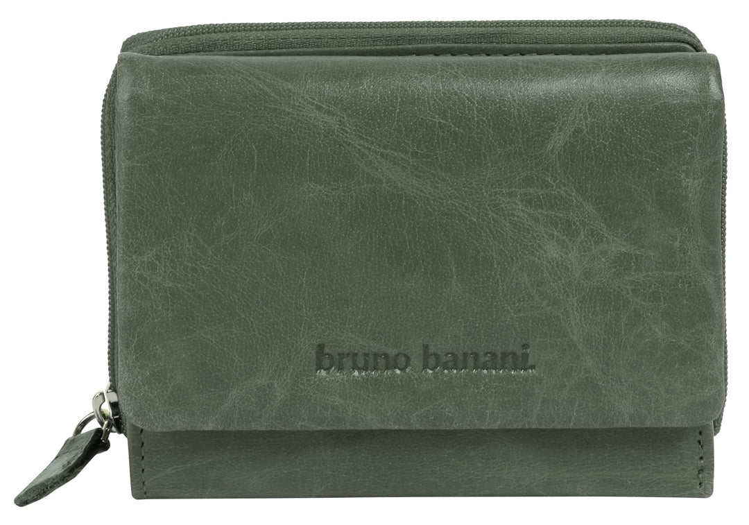 bruno banani Geldbörse Echt Leder Damen | RFID-Schutz, 4 Kartenfächer, kompaktes Portemonnaie, 1 Mün