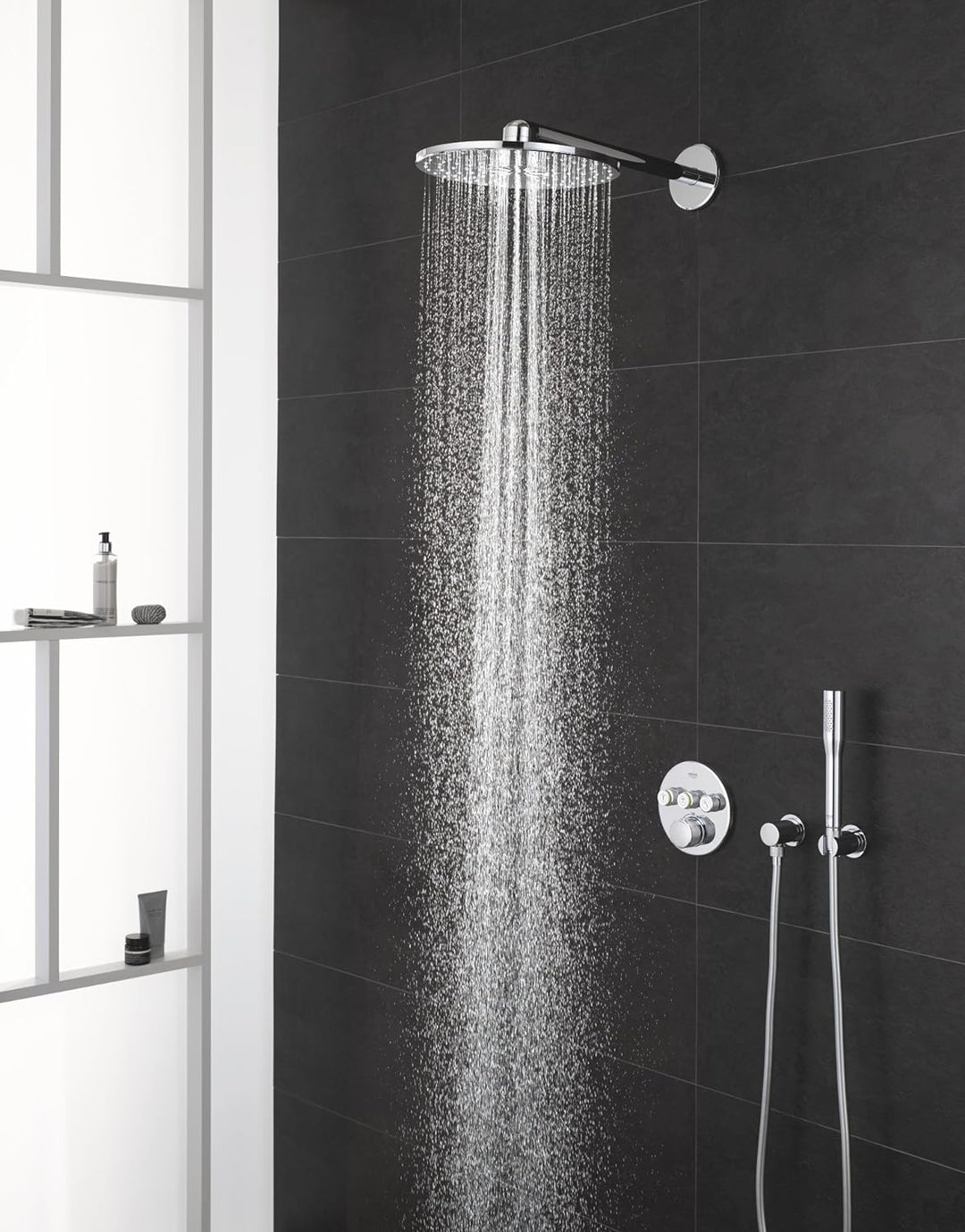 GROHE Rainshower SmartActive 310 Brausen und Duschsysteme (Kopfbrauseset 430 mm, 2 Strahlarten) chro