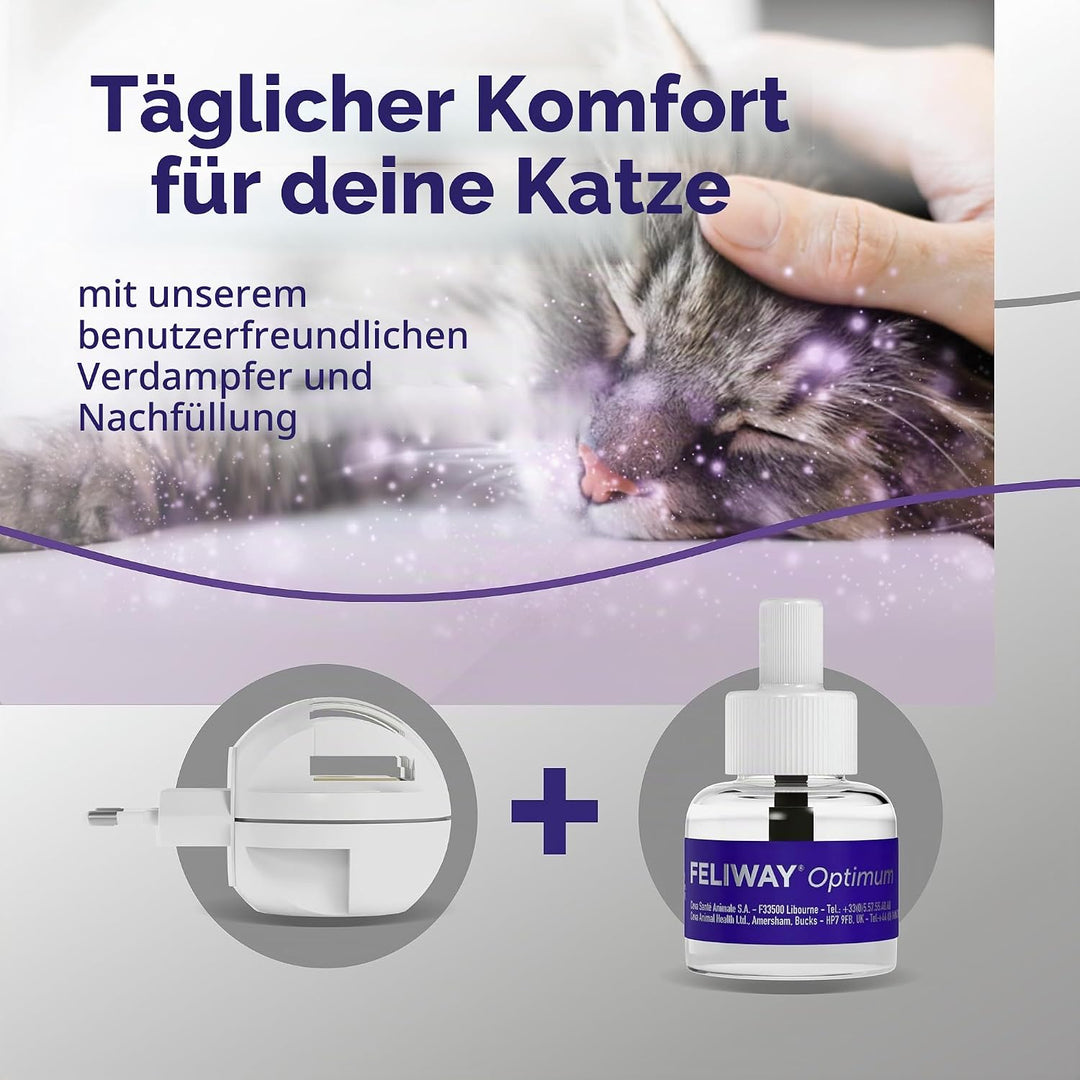 Feliway Optimum - Anti-Stress voor Kat - Verdamper + Refill 48 ml