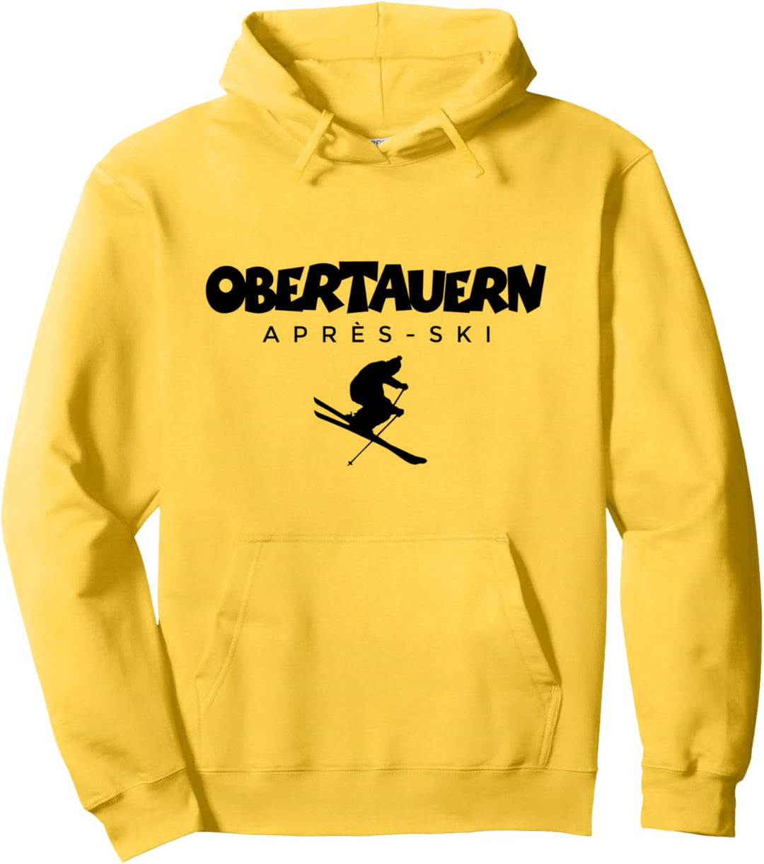 Obertauern Apres-Ski (Schwarz) Skifahrer Wintersport Pullover Hoodie