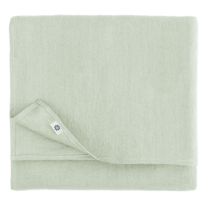 Linen &amp; Cotton Tischdecke Stoff Tischtuch Tischwäsche Hygge -100% Leinen, Hellgrau/Grau (100 x 140 c