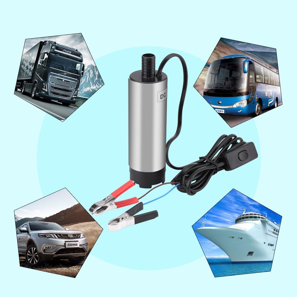 Elektrische Kraftstoffförderpumpe, 51mm abnehmbare Tauch-Dieselkraftstoff-Wasseröl-Elektropumpe, DC
