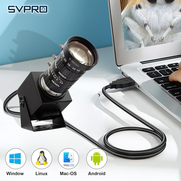 SVPRO 48 MP USB-Kamera mit 5–50 mm Zoomobjektiv, Ultra-High-Definition, 8000 x 6000 Pro, Industrieka