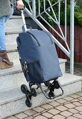 Maximex WENKO Einkaufstrolley mit Sitz - Dreirad-System fürs Treppensteigen Fassungsvermögen: 35 l,