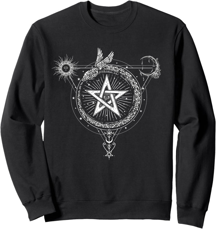 Ouroboros Uroboros All Seeing Eye Pentagramm Blackcraft Sweatshirt