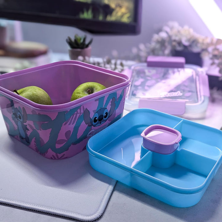 Elbenwald Bento Lunchbox - Motive wie Lilo & Stitch, Harry Potter, Minecraft & viele mehr 17 x 10 x