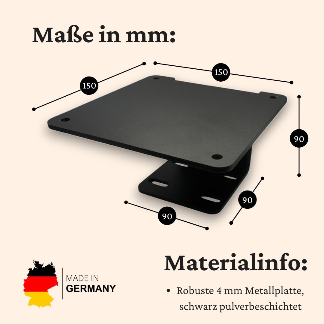 Universeller Balkon-Adapter – stabile Halterung ohne Bohren | Metall, schwarz pulverbeschichtet | Ha