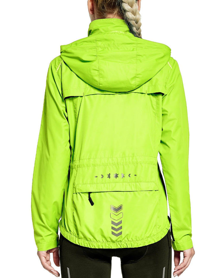 FitsT4 Sports Damen Fahrradjacke Radfahren Laufen Jacken Leichtgewicht Wasserabweisend Windbreaker W