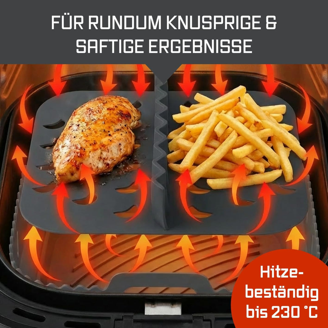 GOURMETmaxx Silikonform Heissluftfritteuse 4L - ideales Airfryer Zubehör | Heissluftfritteuse Zubehö