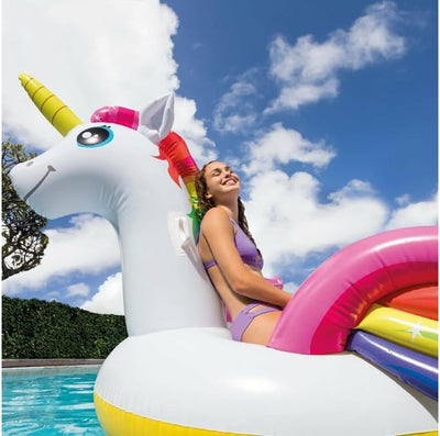 VEDES Grosshandel GmbH - Ware 77000798 Island ''Mega Unicorn'' Sportspielzeug, 287 x 193 x 165 cm