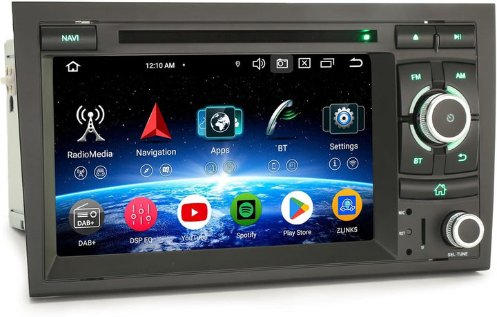 Erisin 8-Kern 4GB+64GB Android 14 Autoradio Bluetooth GPS Navigation Für Audi A4 S4 RS4 RNS-E SEAT E