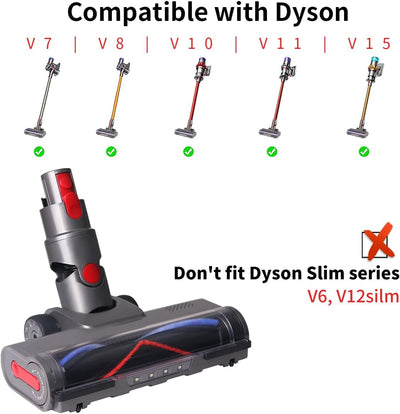 KENVOR Bürste Kompatibel mit Dyson V7 V8 V10 V11 V15 Staubsauger, Eelektrobürste mit Direktantrieb u