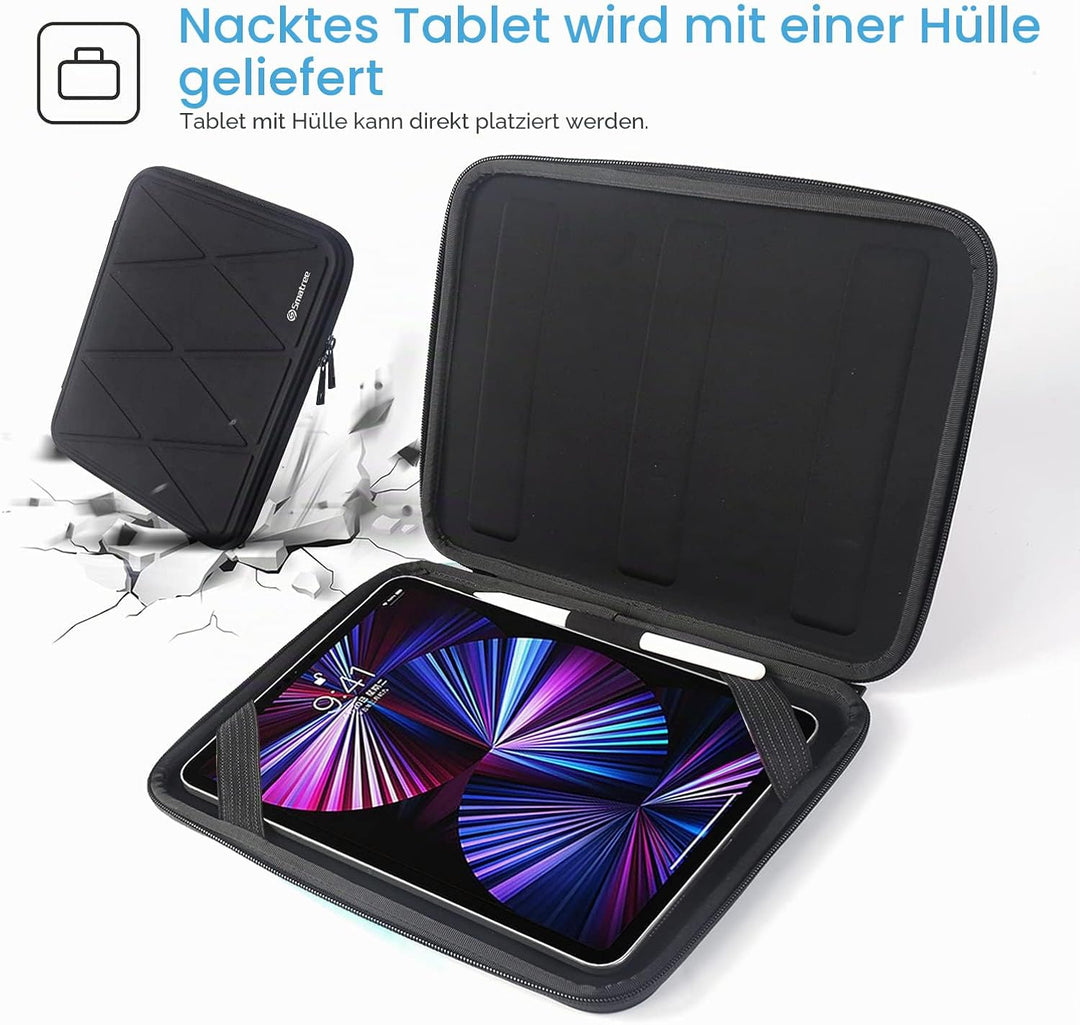 Smatree 11 Zoll Hartschalen für 2022 iPad Air 10,9 Zoll, Tablet Tragetasche Kompatibel mit iPad Pro