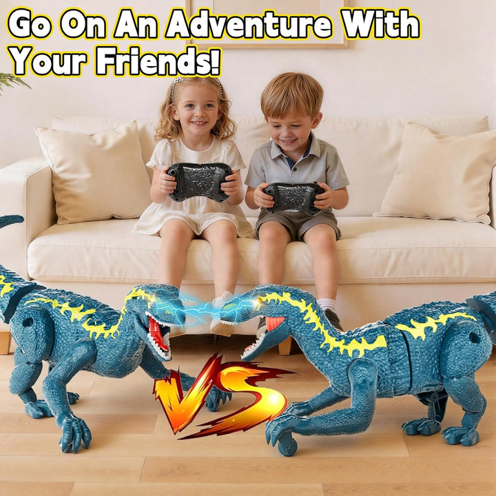 Fernsteuerungs-Dinosaurier für Kinder ab 3, 2,4 GHz RC-Dino mit 3D-Augen & 3 Geräuschen, interaktive