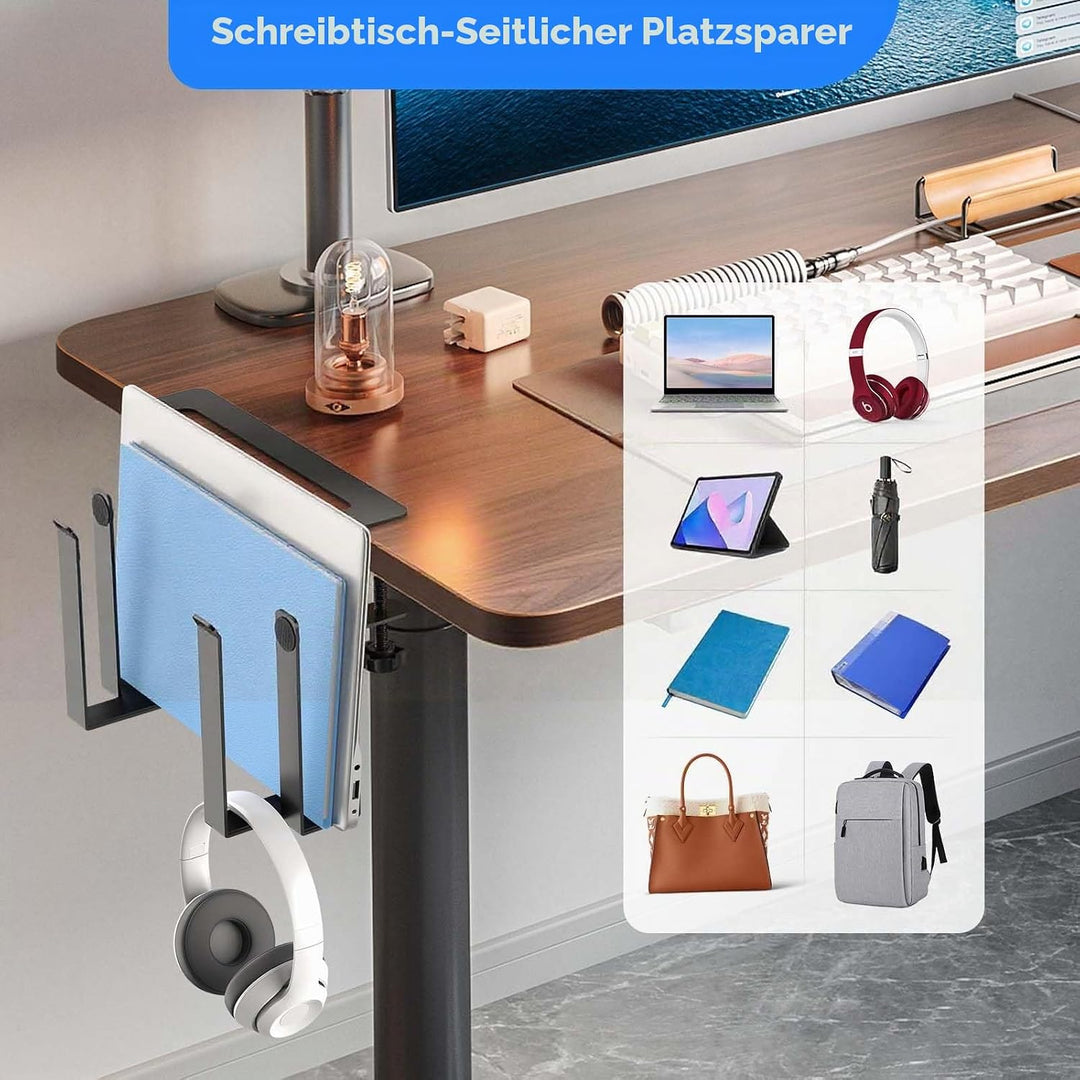 Verstellbare Schreibtischseitenlaptop-Halterung, Laptop Ständer Vertikal, Laptop Halterung Ohne Bohr