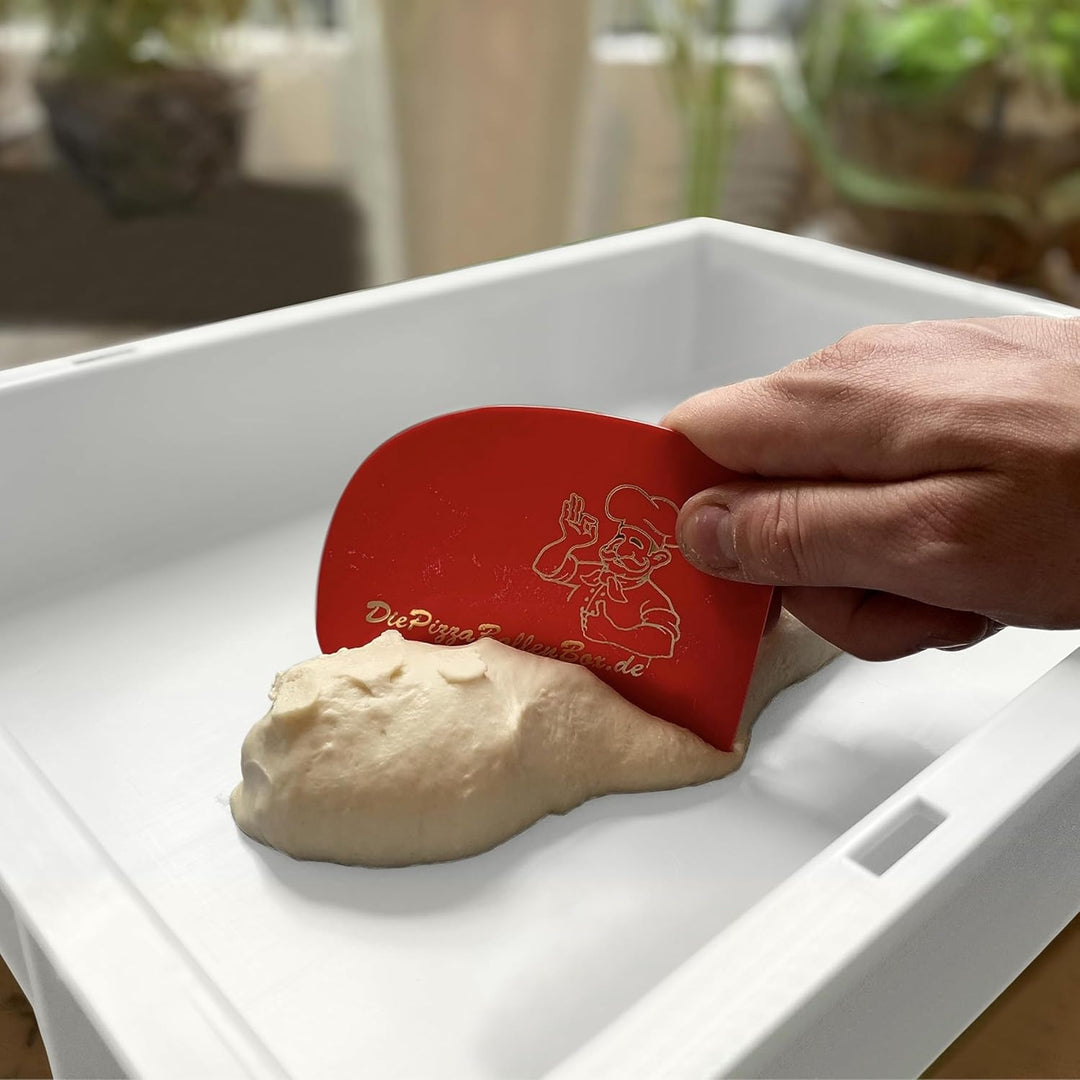 RoyalFay® Pizzaballenbox weiss 30 x 40 x 8 cm (1 Box mit 1 Deckel) für Pizzateig Sauerteig Brotteig