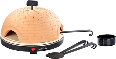 Cucina di Modena Pizza Dome: Premium Pizzaofen mit Terrakotta-Haube, Schamottstein-Platte, Ø 40 cm (
