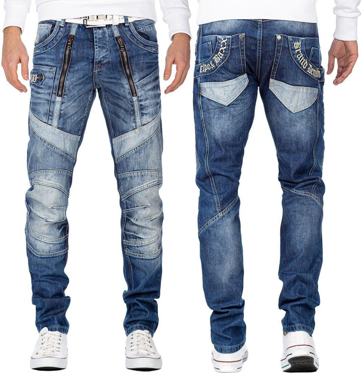 Cipo & Baxx Herren Jeans Hosen Besondere Designs Extravagant 29W / 32L Blau - 80, 29W / 32L Blau - 8