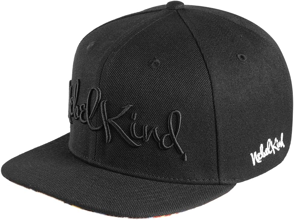Nebelkind Snapback Cap Schwarz Kassetten Retro Grössenverstellbar Unisex One Size