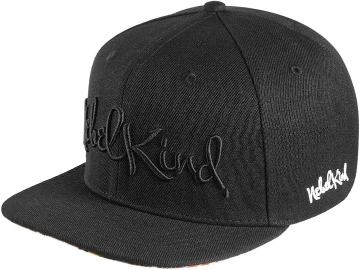 Nebelkind Snapback Cap Schwarz Kassetten Retro Grössenverstellbar Unisex One Size