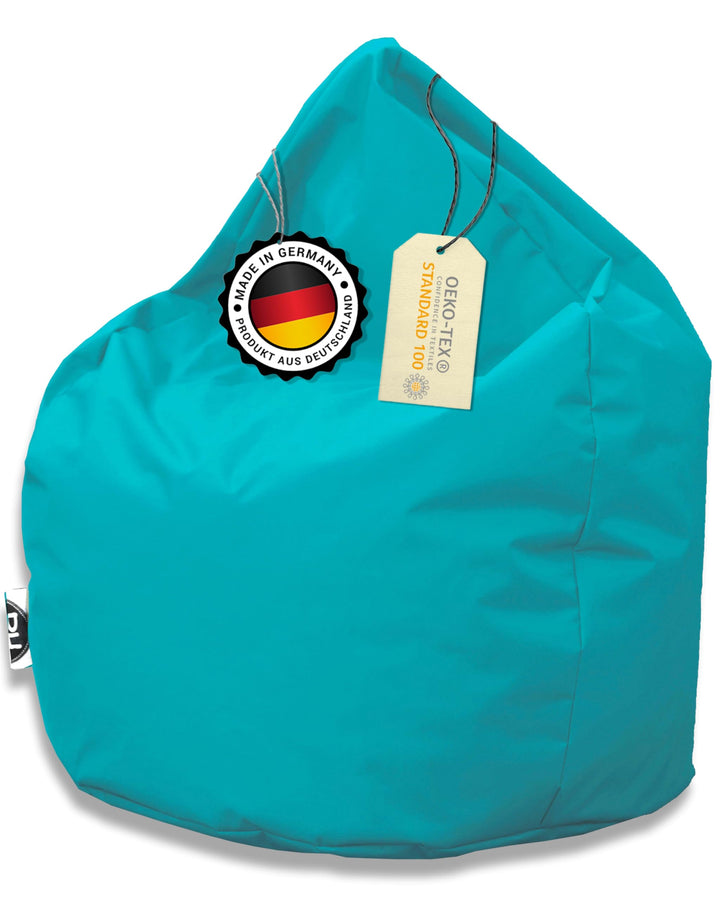 PATCH HOME Patchhome Sitzsack Tropfenform mit Reissverschluss Nachfüllbar - für In &amp; Outdoor - mit S