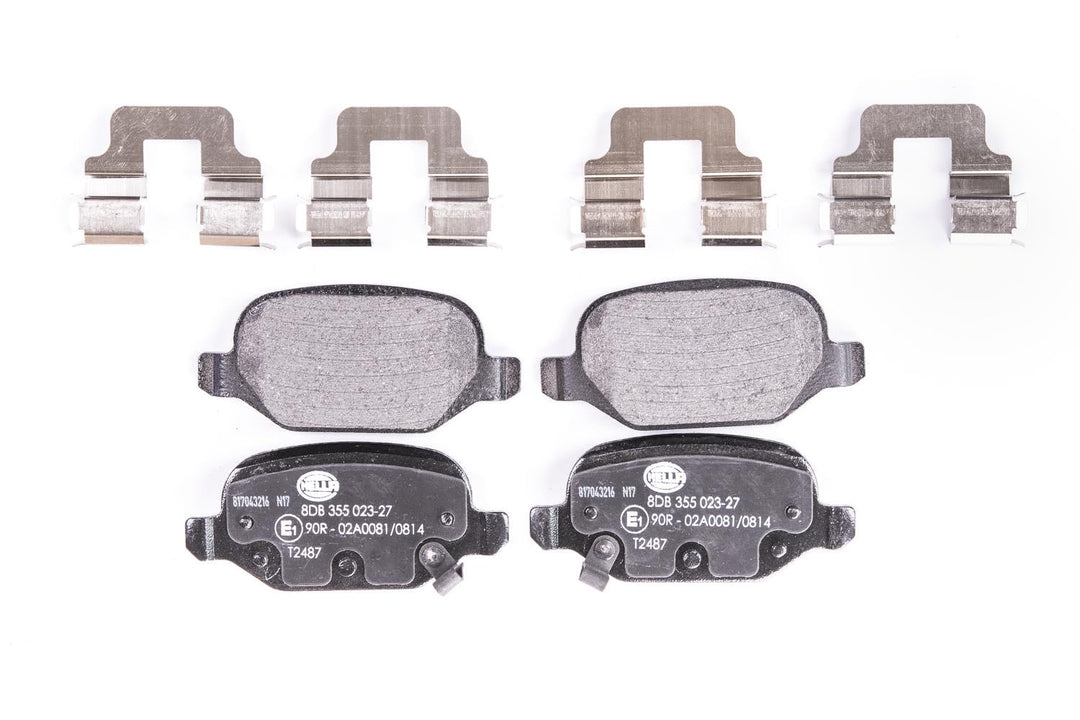 HELLA PAGID 8DB 355 023-271 Bremsbelagsatz - T2487 - Dicke/Stärke: 14.4mm - Bremssystem: Lucas - mit