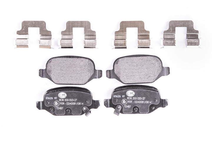 HELLA PAGID 8DB 355 023-271 Bremsbelagsatz - T2487 - Dicke/Stärke: 14.4mm - Bremssystem: Lucas - mit