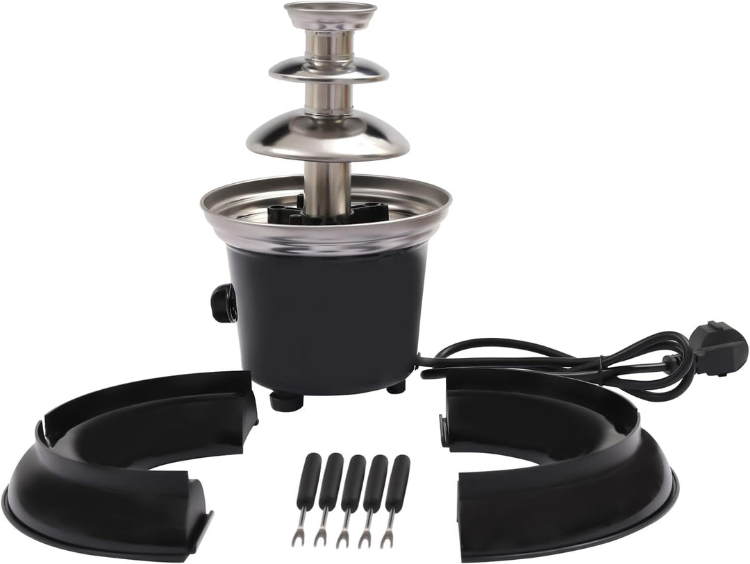 Schokoladenbrunnen 3 Etagen 40W Elektrische Schokoladenfondue Set Dreifach Schokoladenbrunnen Maschi