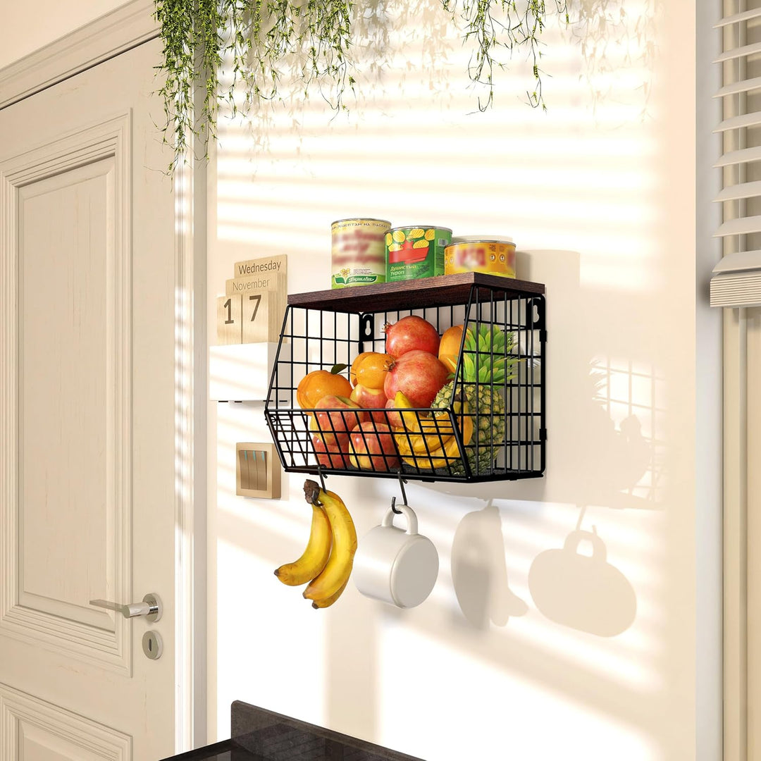 Mefirt Obstkorb, Obstschale für Küchen, Obstkorb Hängend kann als Küche Lagerung Obst Etagere, Kitch