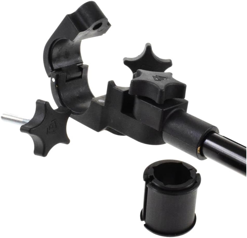 MIKADO Feederablage 65-100cm teleskopierbar für 25-36mm und 20-25mm Beine, Aluminium, Schwarz, Fisch