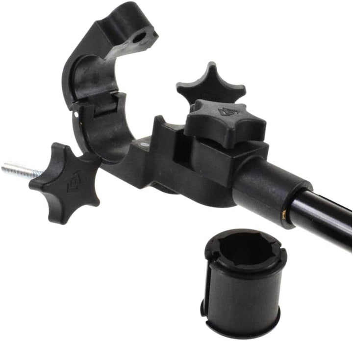 MIKADO Feederablage 65-100cm teleskopierbar für 25-36mm und 20-25mm Beine, Aluminium, Schwarz, Fisch