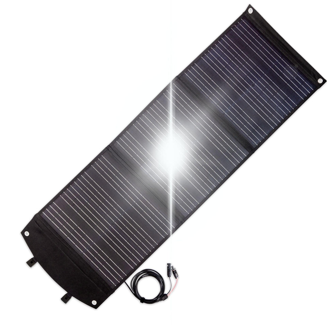 Solarpanel 100W faltbar - KLARBEIT EP-10 | Monokristallines Solarpanel Camping | Solarpanel USB Port