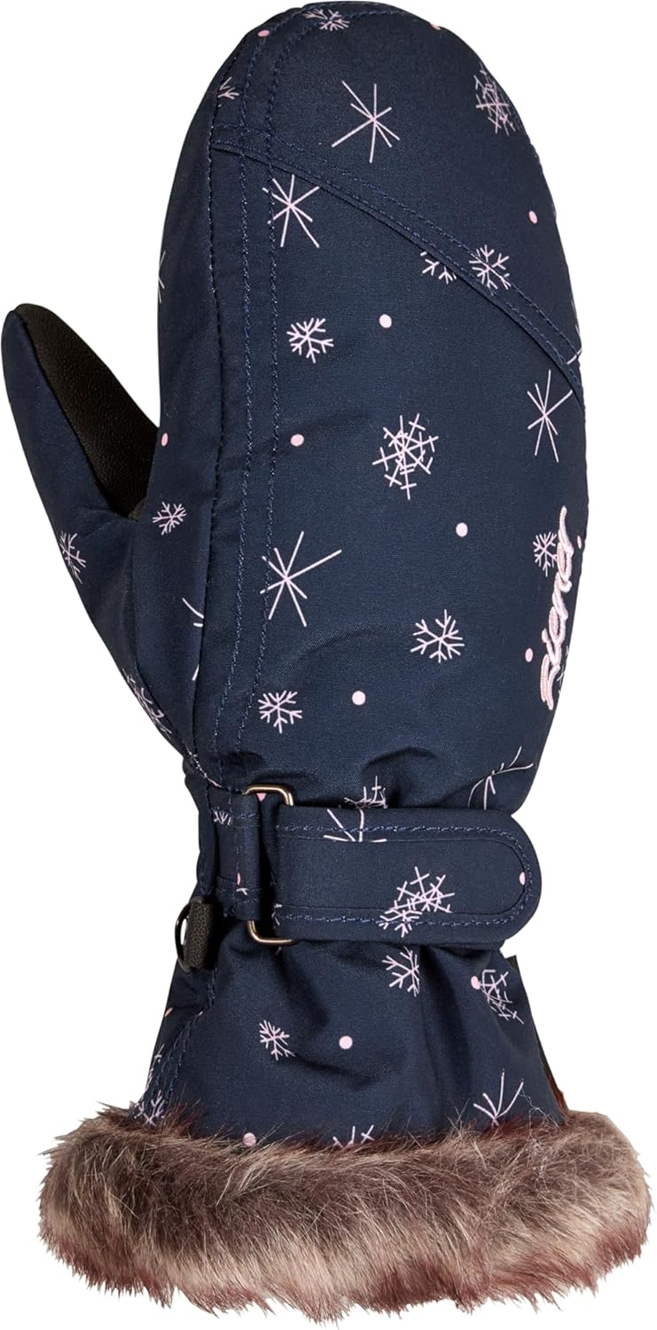 Ziener Mädchen LED Mitten Girls junior Ski-Handschuhe Wintersport, warm, atmungsaktiv 4.5 snowcrysta