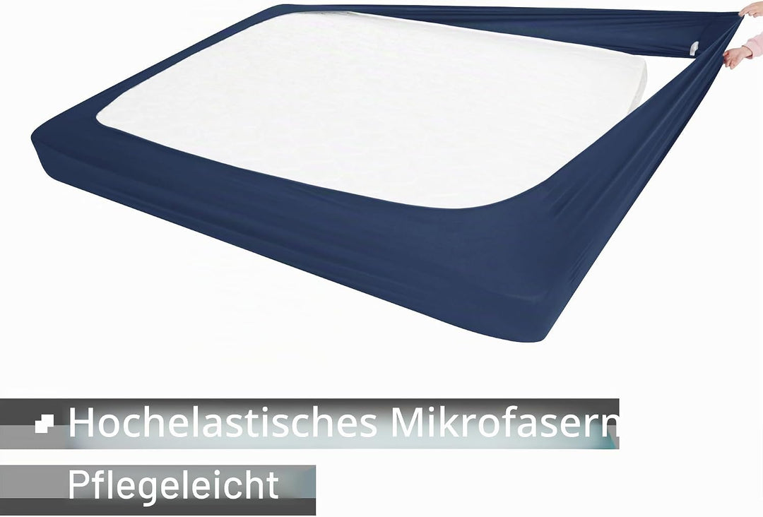 Boxspring-Bezug, King-Size-Bett, Jersey-Strick und dehnbar, 4 Seiten, für Hotel und Zuhause, King-Si