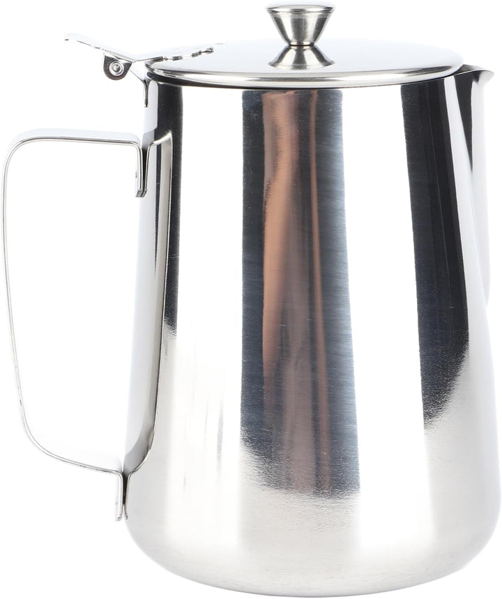 Milchkännchen mit Deckel, Milchkännchen, Milchschaumbecher, Schaumkrug, Milchkännchen, Edelstahl, Mi